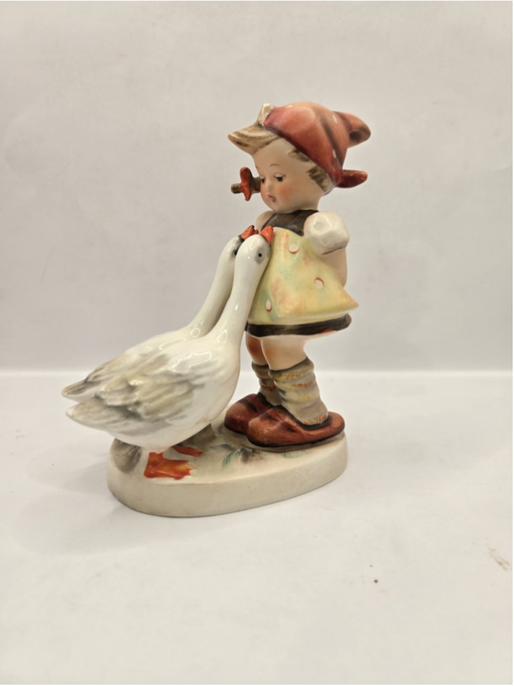 Vintage Hummel "Goose Girl" TMK-3 Stylized Bee In Circle Old Style